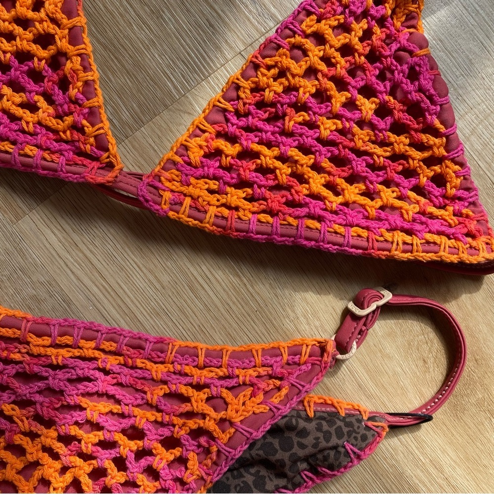 Free People x Acacia Lisboa Crochet bikini Top & Bottom large top XLarge bottom - Picture 5 of 10